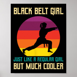 Poster Black Belt Promoção Funny Black Belt Karate Girls