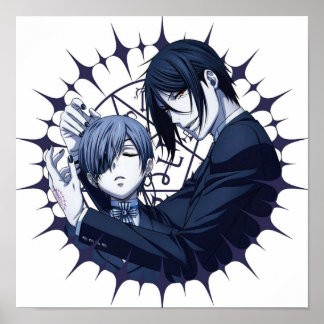 Poster Black Butler Sebastian e Ciel Pentagram