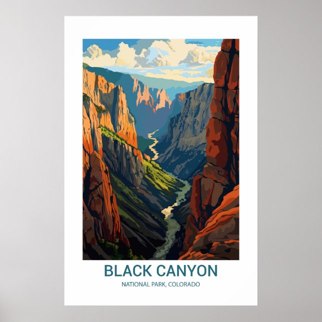 Poster Black Canyon National Park Colorado EUA (Frente)