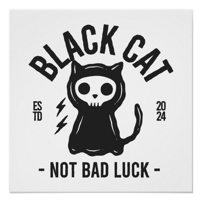 Pôster Black cat (Frente)