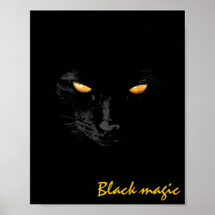 Poster Black Cat Magic personalizável