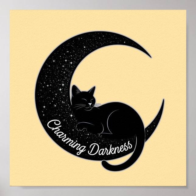 Poster Black Cat on the Crescent Moon: Charm of Darkness  (Frente)