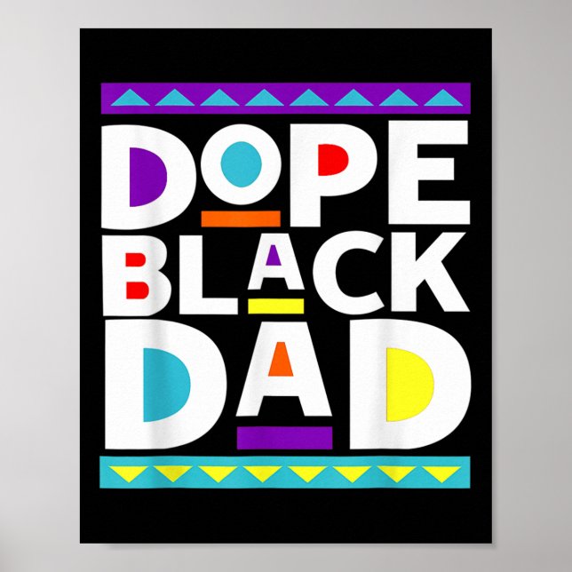 Poster Black Dad New Dad Fathers Day Gift African America (Frente)