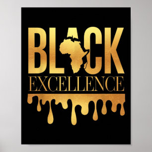 Poster Black Excellence Black History Month Afro Motivati