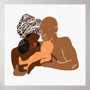 Poster Black Family Brown Love Black Love