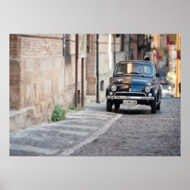 Poster Black Fiat 500, Cinquecento, Itália