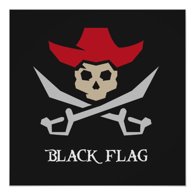Pôster Black Flag Pirate Skull (Frente)