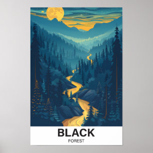 Poster Black Forest Baden-Württemberg Alemanha Viagem