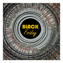 Pôster Black Friday advert with original spin art