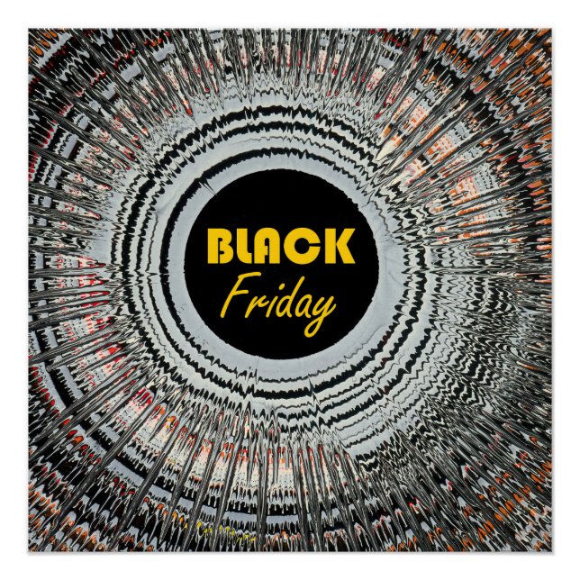 Pôster Black Friday advert with original spin art (Frente)