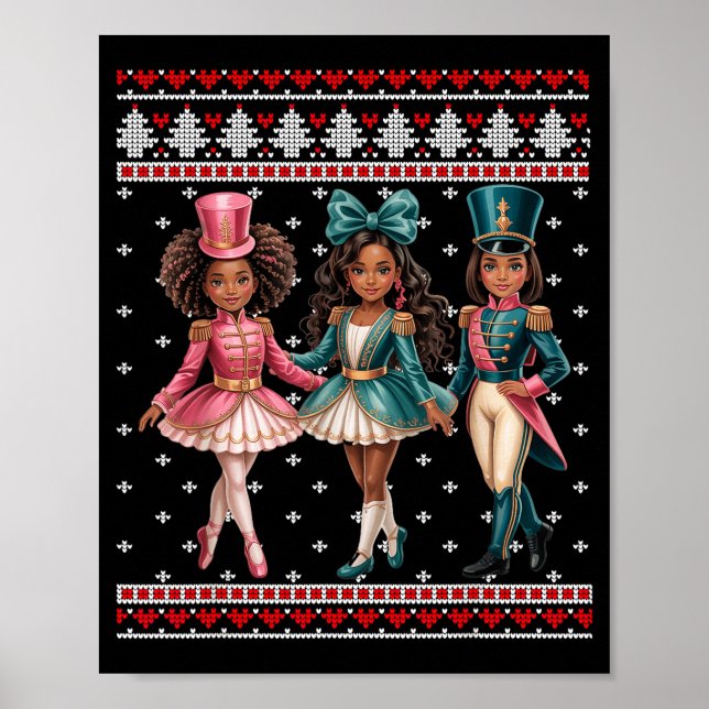 Poster Black Girl Nutcracker Western Nutcracker Bow Ugly  (Frente)