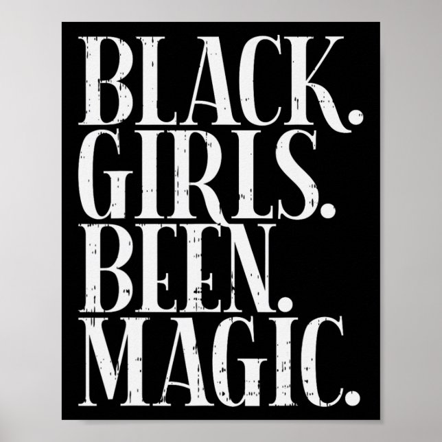 Poster Black Girls Bebeu Magic Melanin African American H (Frente)
