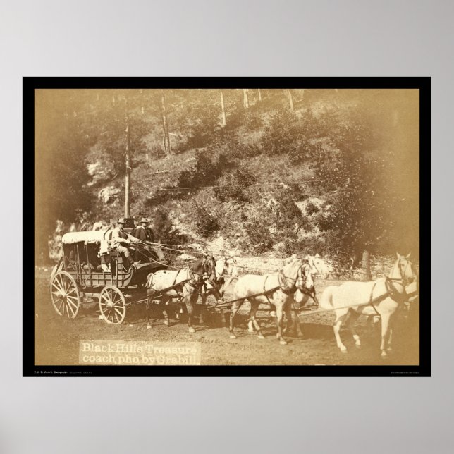 Poster Black Hills, Treasure Coach SD 1887 (Frente)