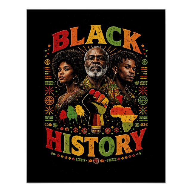 Pôster Black History (Frente)