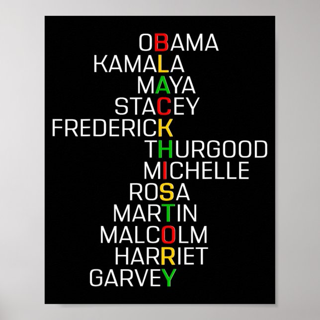 Poster Black History Black Leaders Melanin African Men Wo (Frente)
