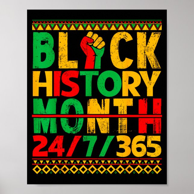 Poster Black History Is American History African Men Wome (Frente)