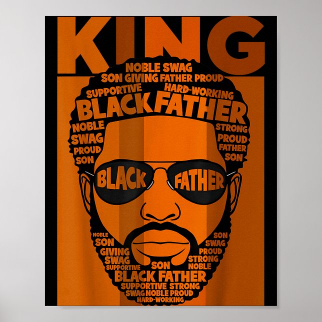 Poster Black History King Father Melanin African American (Frente)