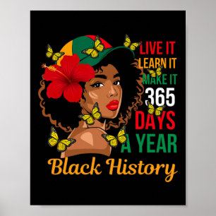 Poster Black History Mês Ao Vivo Aprende-O A Ficar 365 D