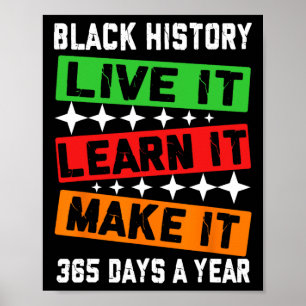 Poster Black History Month 2025 Live It Learning It Make 