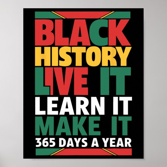 Poster Black History Month 2025 Live It Learning It Make  (Frente)