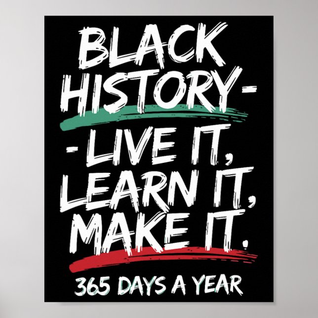 Poster Black History Month 2025 Live It Learning It Make  (Frente)