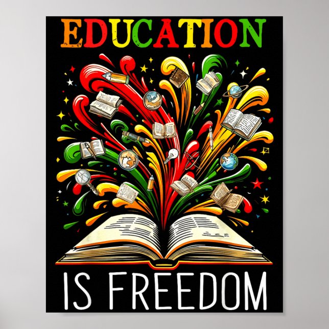 Poster Black History Month Black Leaders African American (Frente)