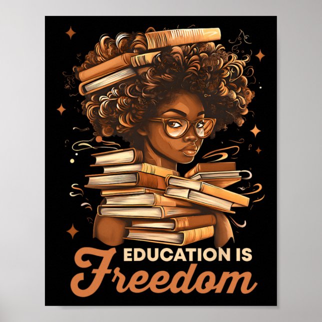 Poster Black History Month Black Leaders African American (Frente)