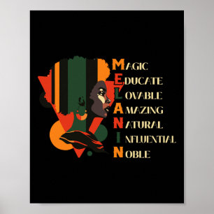 Poster Black History Month Black Queen educa mulheres