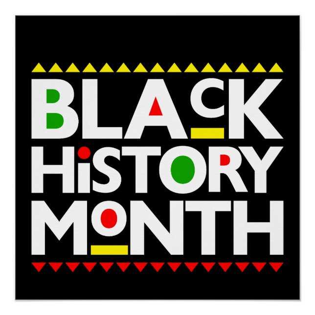 Pôster Black History Month Melanin Men Women Girls & Boys (Frente)