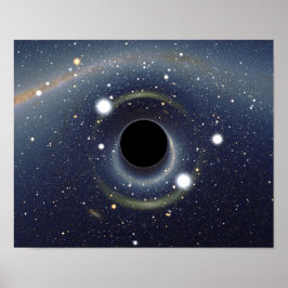Pôster Black Hole Einstein Ring NASA