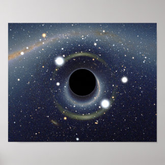 Pôster Black Hole Einstein Ring NASA