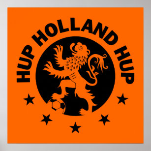 Pôster Black Hup Holland - Cor de fundo editável