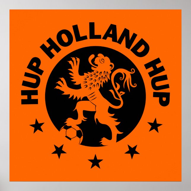Pôster Black Hup Holland - Cor de fundo editável (Frente)