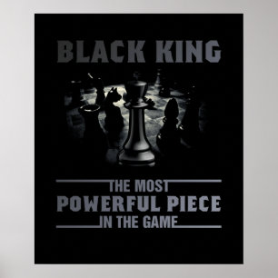 Poster Black King, a peça mais poderosa do jogo