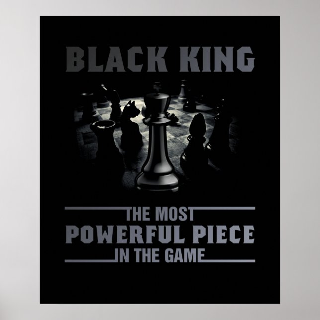 Poster Black King, a peça mais poderosa do jogo (Frente)