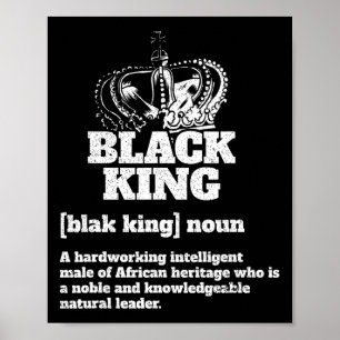Poster Black King Definition African American Orgulho Bla