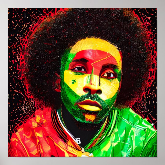 Poster Black King Melanin Man Bruh Men Son Boy Prince (Frente)