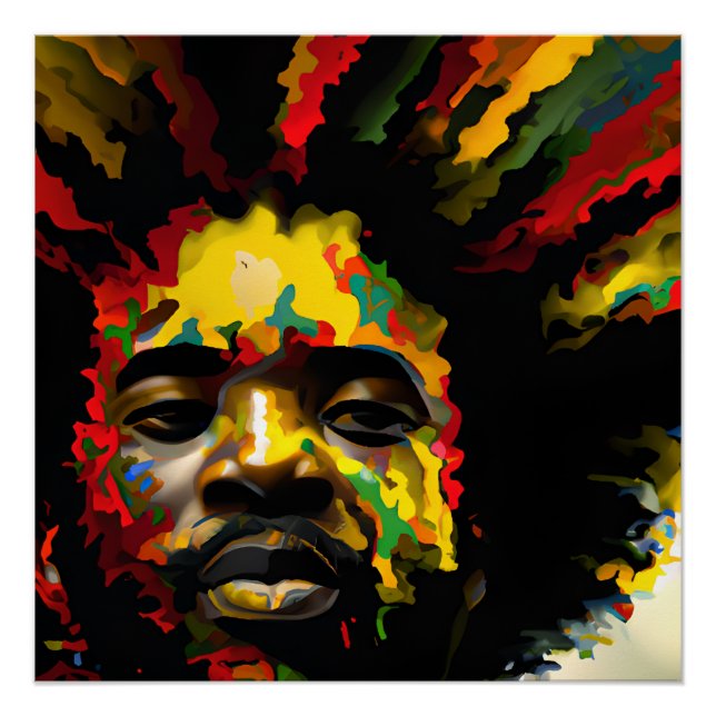 Pôster Black King Melanin Man Bruh Men Son Prince (Frente)