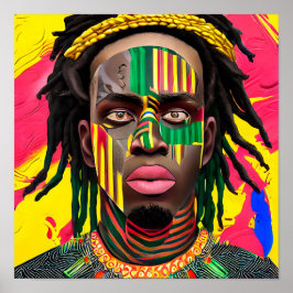 Poster Black King Melanin Man Bruh Men Son Prince