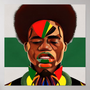 Poster Black King Melanin Man Bruh Men Son Prince