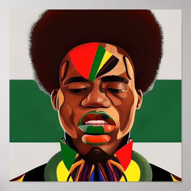 Poster Black King Melanin Man Bruh Men Son Prince (Frente)