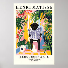 Poster Black Labrador on Toilet Print Funny Matisse