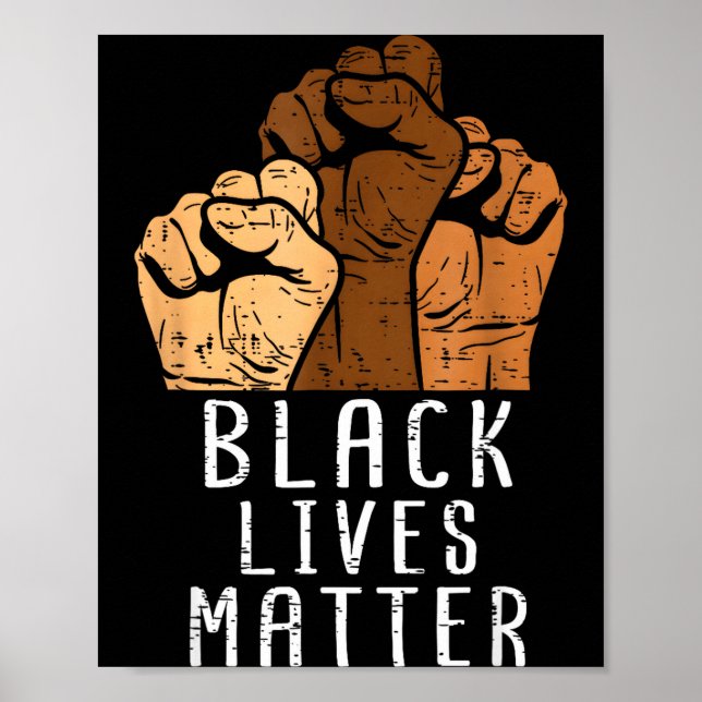 Poster Black Lives Blm Human Rights Black History Month  (Frente)