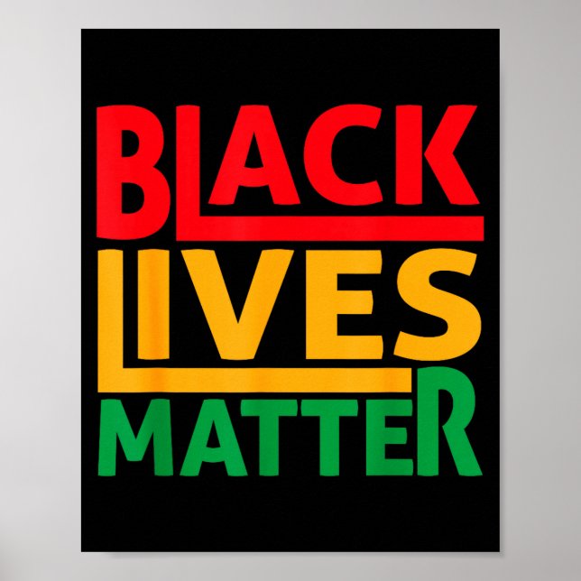 Poster Black Lives Blm Human Rights Black History Month  (Frente)