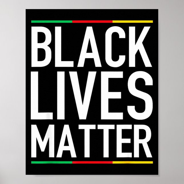 Poster Black Lives Blm Human Rights Black History Month  (Frente)