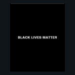 Pôster Black Lives Matam texto preto e branco minimalista<br><div class="desc">Vidas Negras Importam poster minimalista de texto preto e branco. Texto branco totalmente personalizável sobre fundo preto simples editável a cores,  para que você possa personalizá-lo e torná-lo exclusivo.</div>