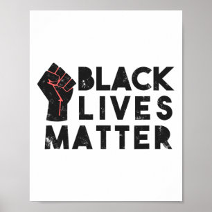 Poster Black Lives Problema Protesto Poder Político Fist