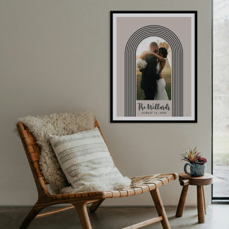 Poster Black Lombard Lines Arch Custom Photo Art Print