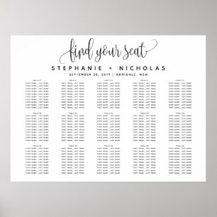 Poster Black Lovely Script Typography Wedding