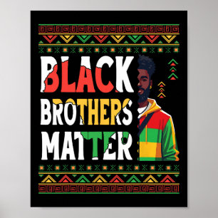 Poster Black Man Black Brothers Problema do Orgulho Afric